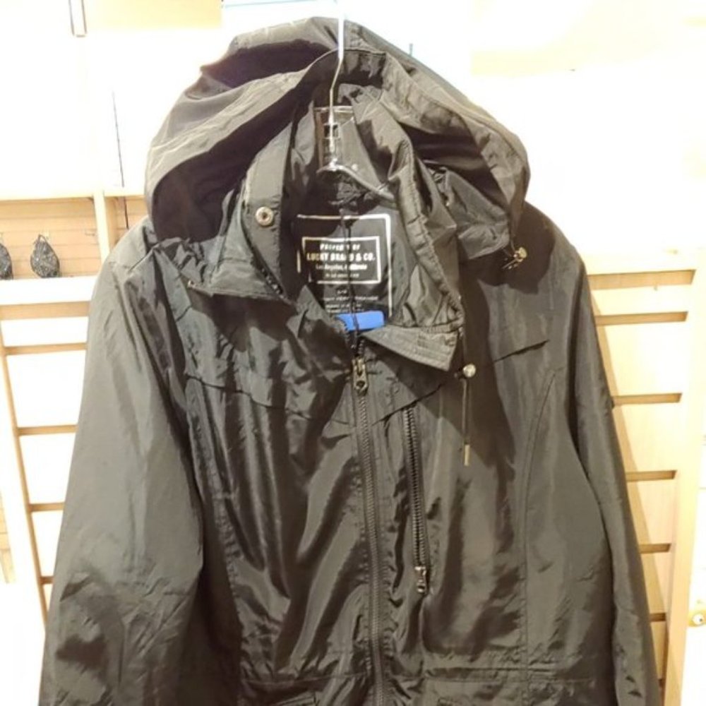 Lucky Brand Womens Rain Jacket Coat Parka Windbrea - Picture 4 of 10